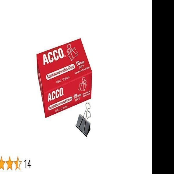 CLIPS SUJETA DOCUMENTOS ACCO CHICO CAJA C12 P2462 C.48